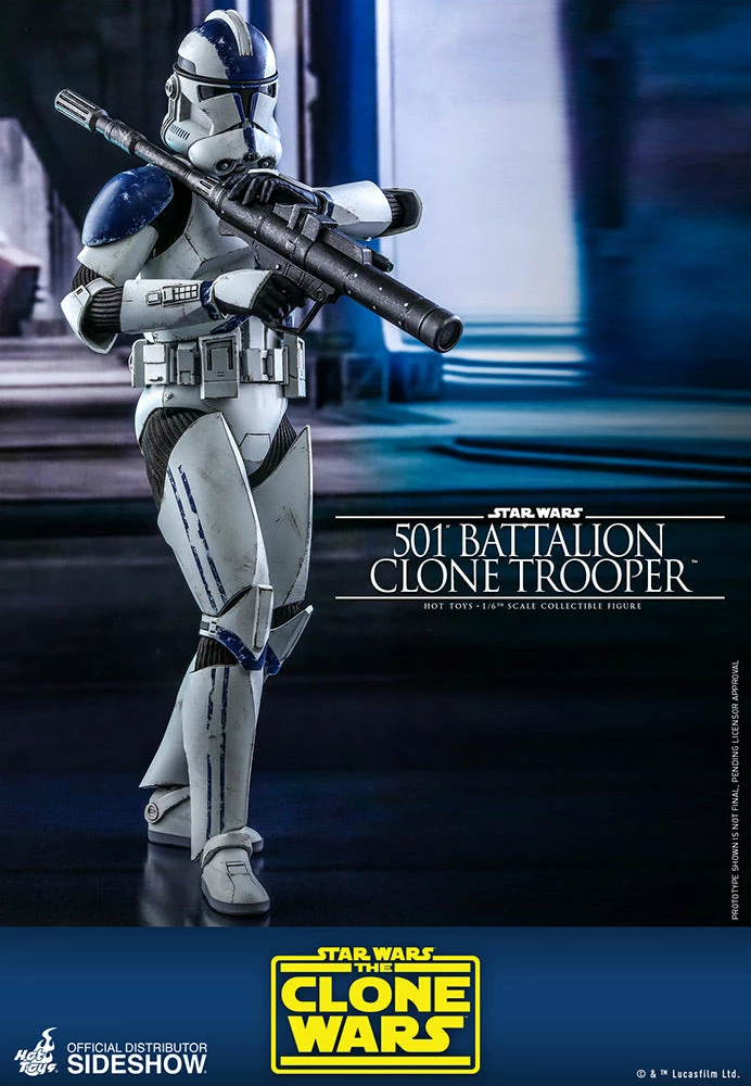 Sixth Scale Collectible Figures 501st Battalion Clone Trooper Sixth Scale Figure By Hot Toys The Clone Wars - Television Masterpiece Series 7 Sixth Scale Collectible Figures 501st Battalion Clone Trooper Sixth Scale Figure By Hot Toys The Clone Wars - Television Masterpiece Series