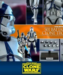 Sixth Scale Collectible Figures 501st Battalion Clone Trooper Sixth Scale Figure By Hot Toys The Clone Wars - Television Masterpiece Series 23 Sixth Scale Collectible Figures 501st Battalion Clone Trooper Sixth Scale Figure By Hot Toys The Clone Wars - Television Masterpiece Series