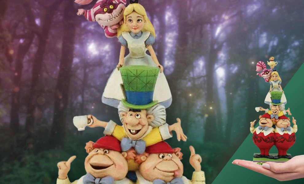 Alice In Wonderland Stacked Figurine By Enesco, LLC Disney Traditions - We're All Mad Here 1 Alice In Wonderland Stacked Figurine By Enesco, LLC Disney Traditions - We're All Mad Here