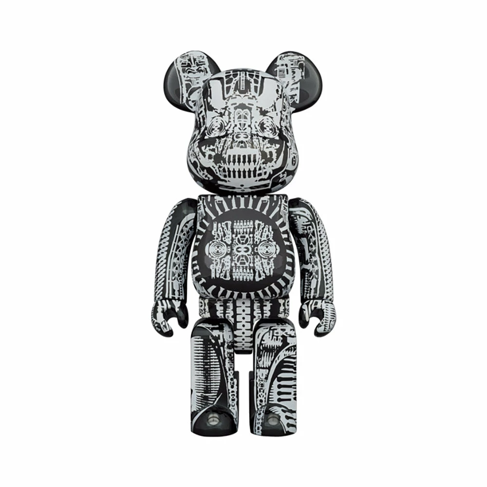 Be@rbrick H.R. Giger (Black Chrome Version) 100% & 400% Bearbrick By Medicom Toy 2 Be@rbrick H.R. Giger (Black Chrome Version) 100% & 400% Bearbrick By Medicom Toy