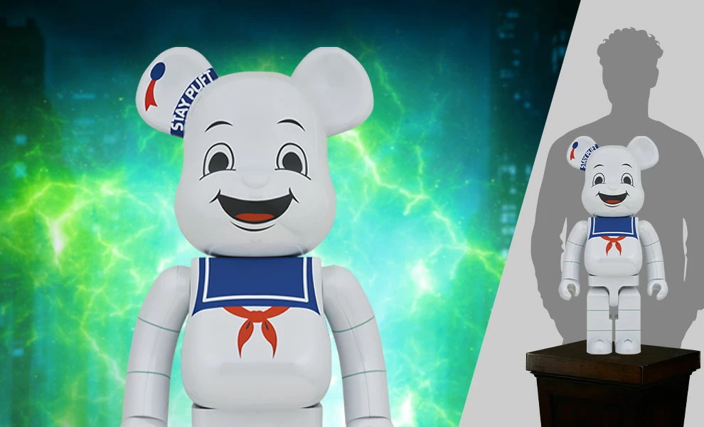 Ghostbusters Be@rbrick Stay Puft Marshmallow Man (White Chrome Version) 1000% Bearbrick By Medicom Toys 27.55" 1 Ghostbusters Be@rbrick Stay Puft Marshmallow Man (White Chrome Version) 1000% Bearbrick By Medicom Toys 27.55"