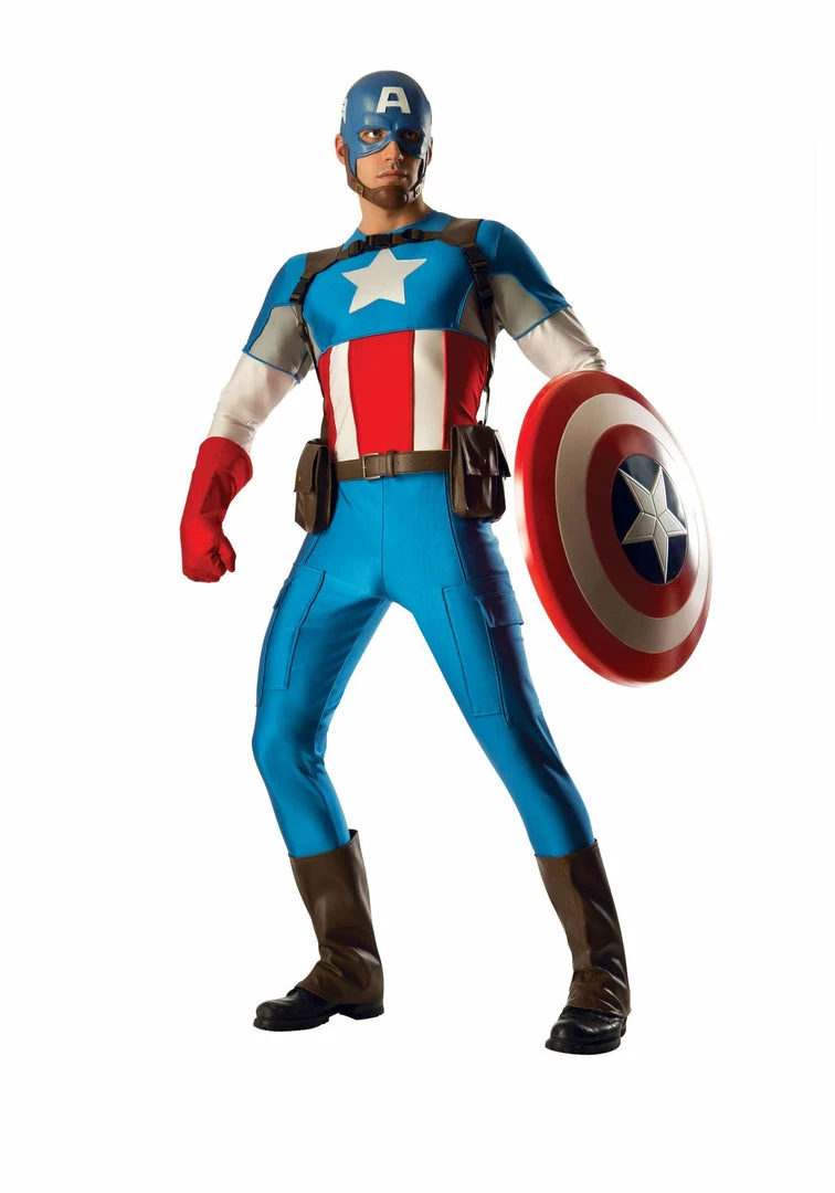 Halloweencostumes.com Captain America Grand Heritage Men's Costume 1 Halloweencostumes.com Captain America Grand Heritage Men's Costume