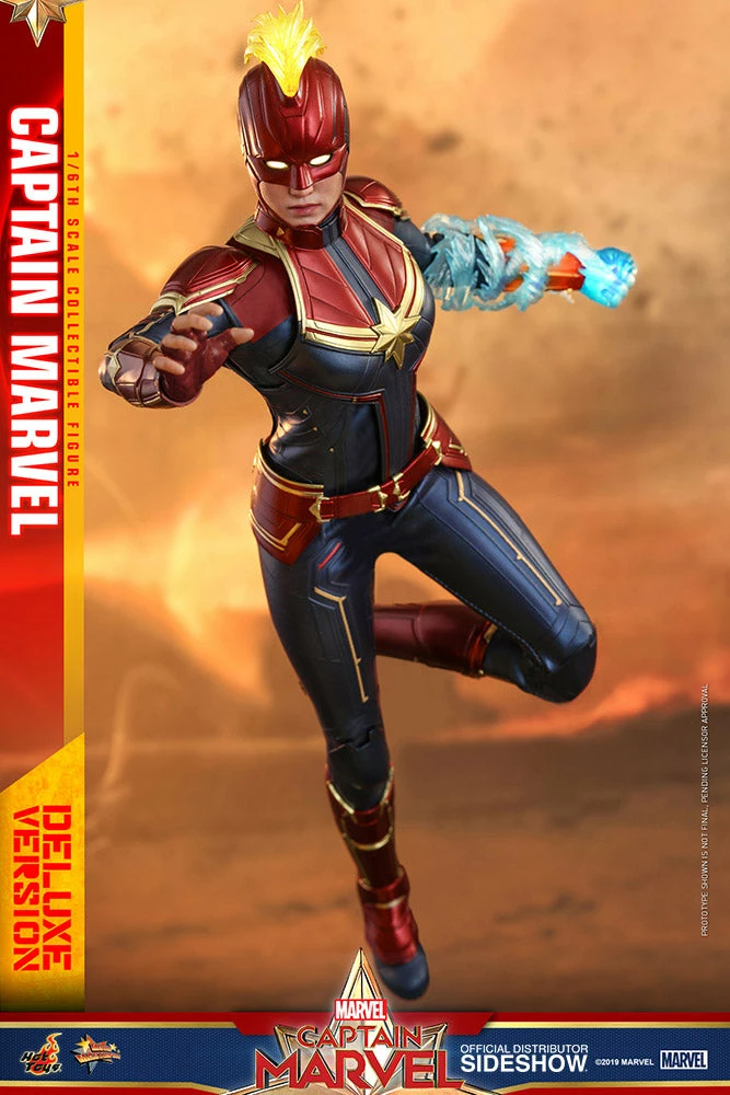 Avengers Earth's Heroes Captain Marvel Deluxe Version Sixth Scale Figure By Hot Toys Captain Marvel - Movie Masterpiece Series 3 Avengers Earth's Heroes Captain Marvel Deluxe Version Sixth Scale Figure By Hot Toys Captain Marvel - Movie Masterpiece Series
