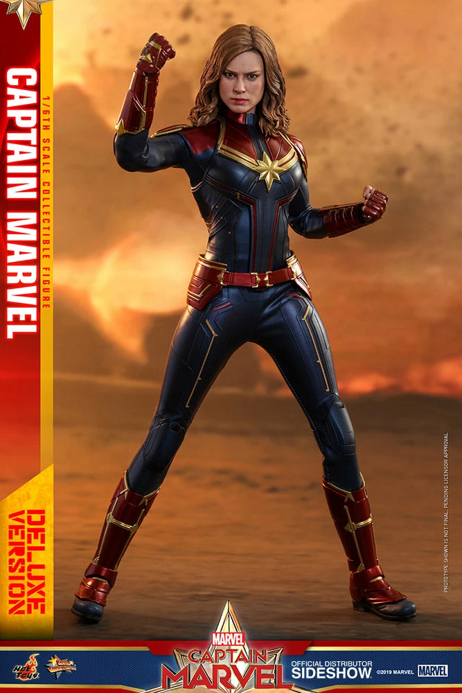 Avengers Earth's Heroes Captain Marvel Deluxe Version Sixth Scale Figure By Hot Toys Captain Marvel - Movie Masterpiece Series 6 Avengers Earth's Heroes Captain Marvel Deluxe Version Sixth Scale Figure By Hot Toys Captain Marvel - Movie Masterpiece Series