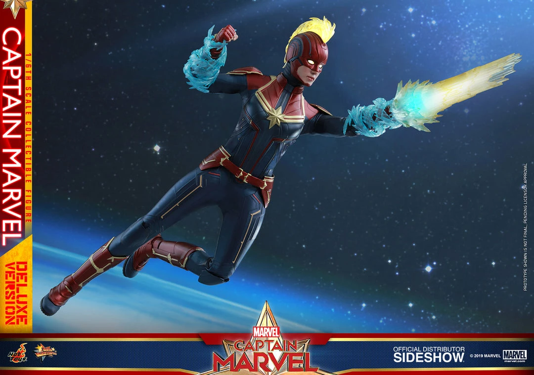 Avengers Earth's Heroes Captain Marvel Deluxe Version Sixth Scale Figure By Hot Toys Captain Marvel - Movie Masterpiece Series 17 Avengers Earth's Heroes Captain Marvel Deluxe Version Sixth Scale Figure By Hot Toys Captain Marvel - Movie Masterpiece Series