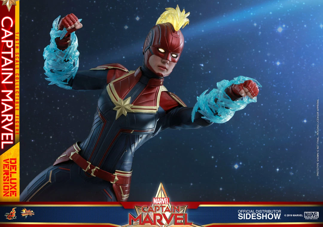 Avengers Earth's Heroes Captain Marvel Deluxe Version Sixth Scale Figure By Hot Toys Captain Marvel - Movie Masterpiece Series 18 Avengers Earth's Heroes Captain Marvel Deluxe Version Sixth Scale Figure By Hot Toys Captain Marvel - Movie Masterpiece Series