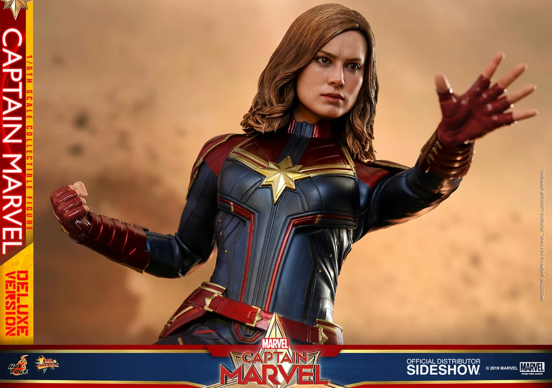 Avengers Earth's Heroes Captain Marvel Deluxe Version Sixth Scale Figure By Hot Toys Captain Marvel - Movie Masterpiece Series 22 Avengers Earth's Heroes Captain Marvel Deluxe Version Sixth Scale Figure By Hot Toys Captain Marvel - Movie Masterpiece Series
