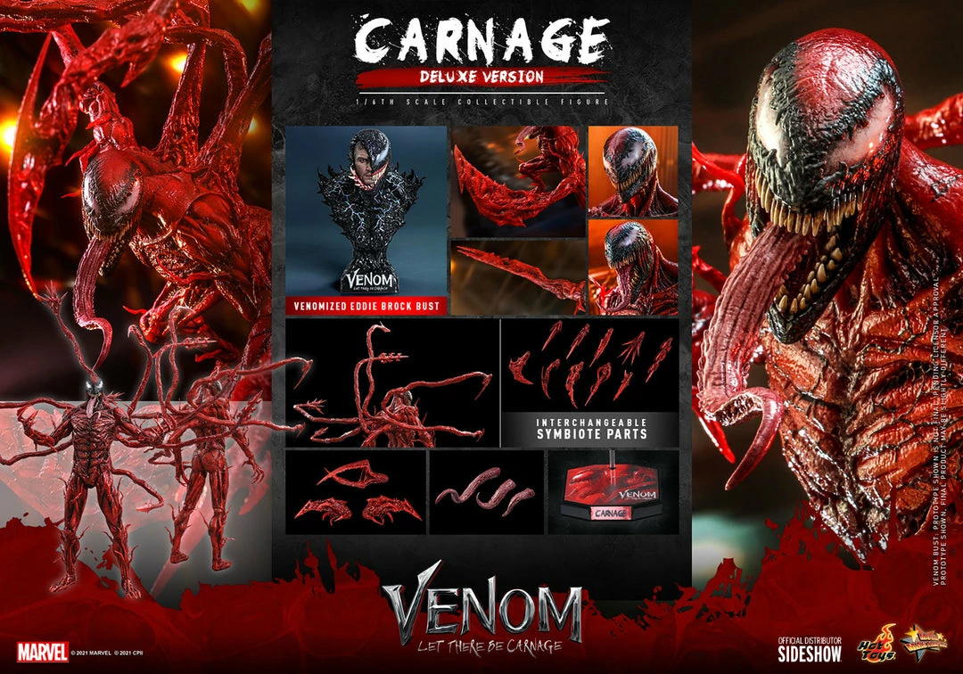 Carnage (Deluxe Version) Sixth Scale Figure By Hot Toys Movie Masterpiece Series - Venom: Let There Be Carnage 22 Carnage (Deluxe Version) Sixth Scale Figure By Hot Toys Movie Masterpiece Series - Venom: Let There Be Carnage