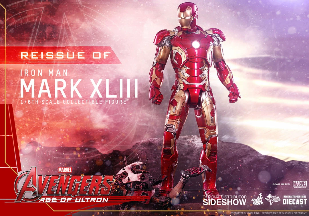 Iron Man Mark XLIII Sixth Scale Figure By Hot Toys DIECAST Movie Masterpiece Series - Avengers: Age Of Ultron 2 Iron Man Mark XLIII Sixth Scale Figure By Hot Toys DIECAST Movie Masterpiece Series - Avengers: Age Of Ultron