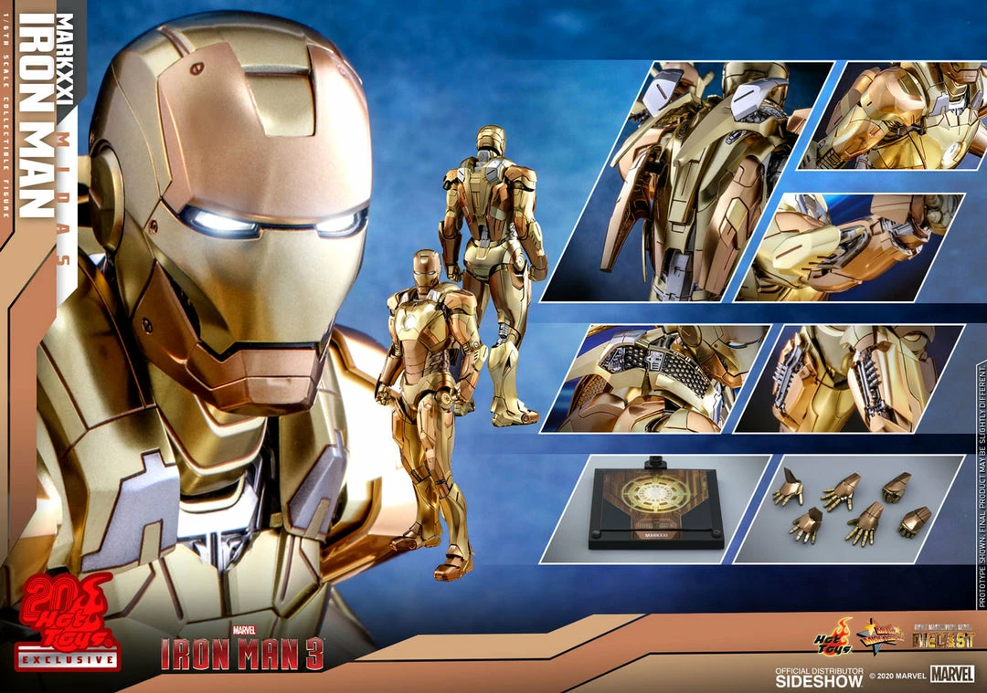 Iron Man Mark XXI (Midas) Sixth Scale Figure By Hot Toys Hot Toys Exclusive - Movie Masterpiece Series Diecast Avengers Earth's Heroes 19 Iron Man Mark XXI (Midas) Sixth Scale Figure By Hot Toys Hot Toys Exclusive - Movie Masterpiece Series Diecast Avengers Earth's Heroes