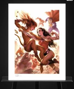 Wonder Woman Vs Cheetah Fine Art Print By Artist Alex Garner. Art Print By Sideshow Collectibles