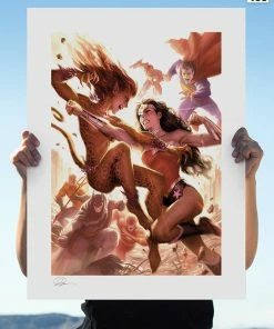 Wonder Woman Vs Cheetah Fine Art Print By Artist Alex Garner. Art Print By Sideshow Collectibles 11 Wonder Woman Vs Cheetah Fine Art Print By Artist Alex Garner. Art Print By Sideshow Collectibles