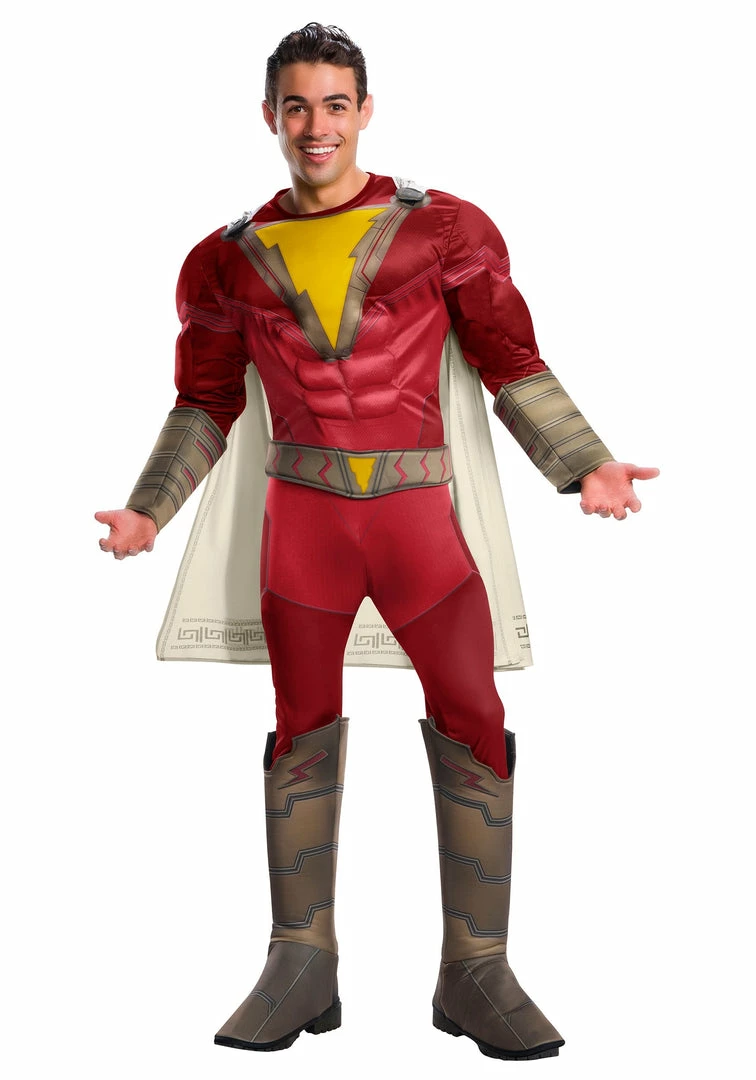 DC Comics Costumes Shazam! Deluxe Costume For Men Cosplay, Halloween Costumes 1 DC Comics Costumes Shazam! Deluxe Costume For Men Cosplay, Halloween Costumes