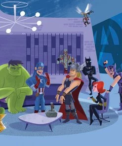 Party At Avengers Tower Art Print By Sideshow Collectibles By Artist Kat Hudson.