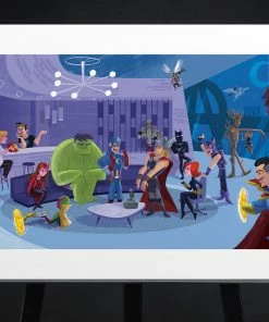 Party At Avengers Tower Art Print By Sideshow Collectibles By Artist Kat Hudson.