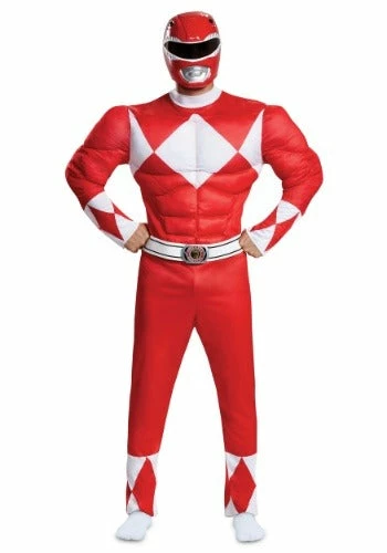 Fun.com Cosplay, Halloween Costumes Power Rangers Red Ranger Adult Muscle Costume 1 Fun.com Cosplay, Halloween Costumes Power Rangers Red Ranger Adult Muscle Costume