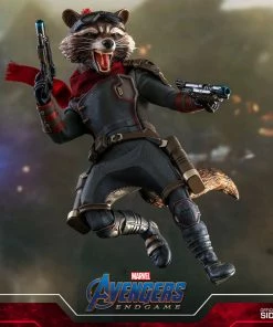Avengers Earth's Heroes Rocket Sixth Scale Figure By Hot Toys Avengers: Endgame - Movie Masterpiece Series Guardians Of The Galaxy