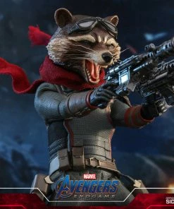 Avengers Earth's Heroes Rocket Sixth Scale Figure By Hot Toys Avengers: Endgame - Movie Masterpiece Series Guardians Of The Galaxy