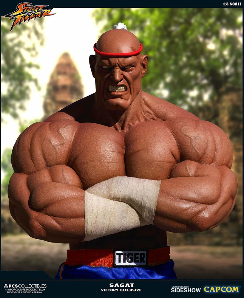 PCS Collectibles Sagat Victory Statue By PCS - Street Fighter 2 PCS Collectibles Sagat Victory Statue By PCS - Street Fighter