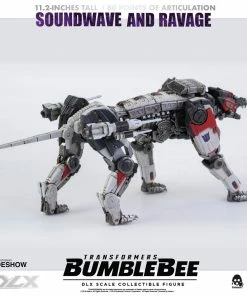 Soundwave & Ravage Collectible Figure By Threezero DLX Scale - Die-Cast Metal - Bumblebee Movie Transformers