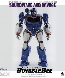 Soundwave & Ravage Collectible Figure By Threezero DLX Scale - Die-Cast Metal - Bumblebee Movie Transformers