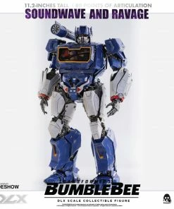 Soundwave & Ravage Collectible Figure By Threezero DLX Scale - Die-Cast Metal - Bumblebee Movie Transformers