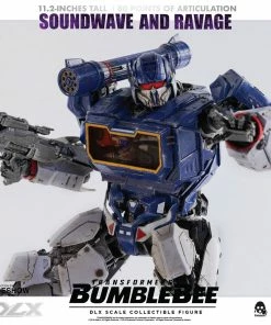 Soundwave & Ravage Collectible Figure By Threezero DLX Scale - Die-Cast Metal - Bumblebee Movie Transformers
