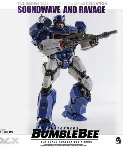 Soundwave & Ravage Collectible Figure By Threezero DLX Scale - Die-Cast Metal - Bumblebee Movie Transformers