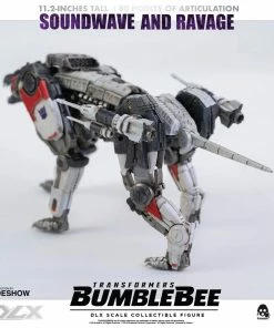 Soundwave & Ravage Collectible Figure By Threezero DLX Scale - Die-Cast Metal - Bumblebee Movie Transformers