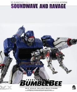 Soundwave & Ravage Collectible Figure By Threezero DLX Scale - Die-Cast Metal - Bumblebee Movie Transformers