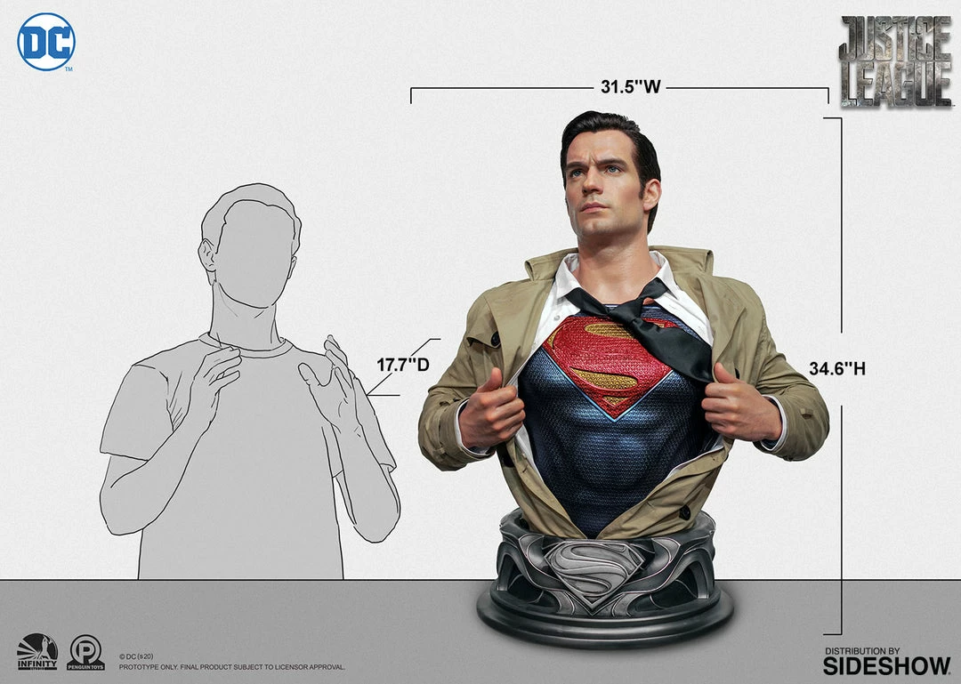 Superman Life-Size Bust By Infinity Studio DC Comics 17 Superman Life-Size Bust By Infinity Studio DC Comics