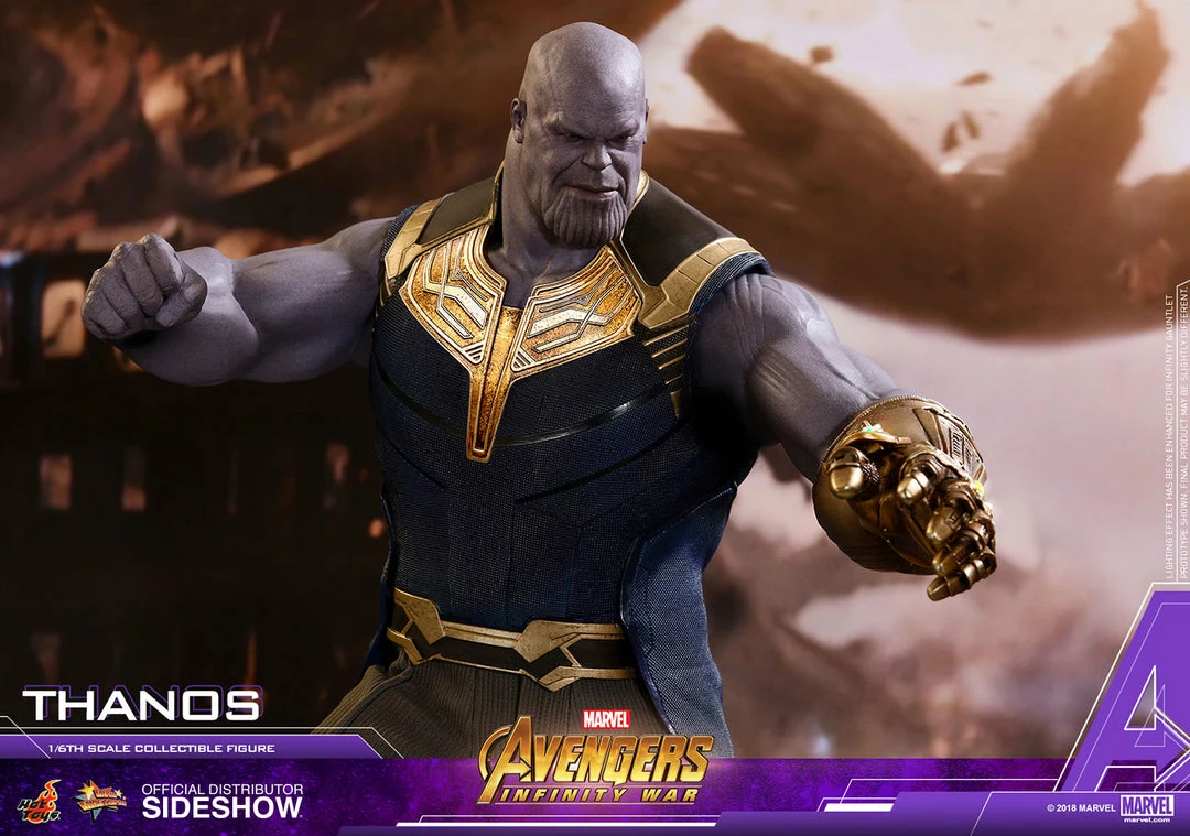 Avengers Earth's Heroes Thanos Sixth Scale Figure By Hot Toys Avengers: Infinity War - Movie Masterpiece Series 10 Avengers Earth's Heroes Thanos Sixth Scale Figure By Hot Toys Avengers: Infinity War - Movie Masterpiece Series