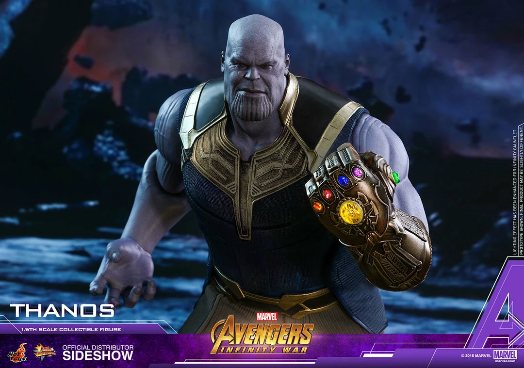 Avengers Earth's Heroes Thanos Sixth Scale Figure By Hot Toys Avengers: Infinity War - Movie Masterpiece Series 12 Avengers Earth's Heroes Thanos Sixth Scale Figure By Hot Toys Avengers: Infinity War - Movie Masterpiece Series