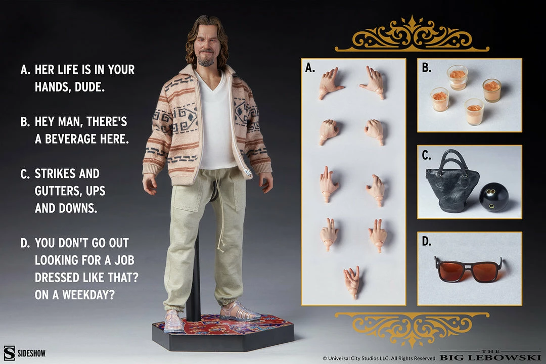 Hot Pop Cultures Store The Dude Sixth Scale Figure By Sideshow Collectibles Sixth Scale Collectible Figures 12 Hot Pop Cultures Store The Dude Sixth Scale Figure By Sideshow Collectibles Sixth Scale Collectible Figures