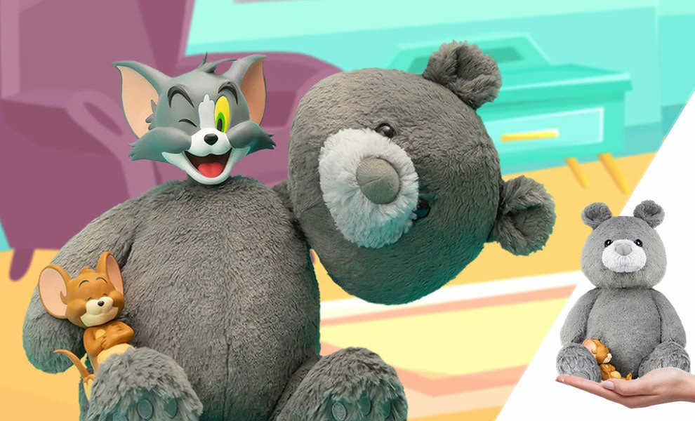 Tom And Jerry Plush Teddy Bear (Charcoal Gray) Collectible Figure By Soap Studio 1 Tom And Jerry Plush Teddy Bear (Charcoal Gray) Collectible Figure By Soap Studio