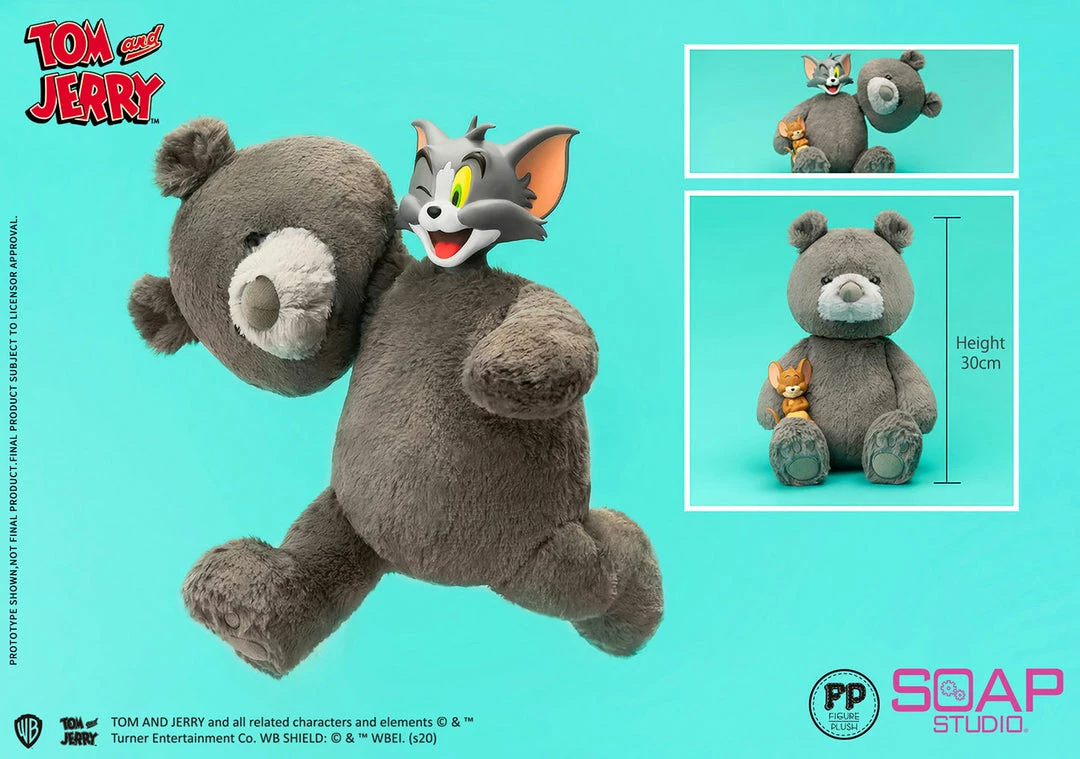Tom And Jerry Plush Teddy Bear (Charcoal Gray) Collectible Figure By Soap Studio 3 Tom And Jerry Plush Teddy Bear (Charcoal Gray) Collectible Figure By Soap Studio