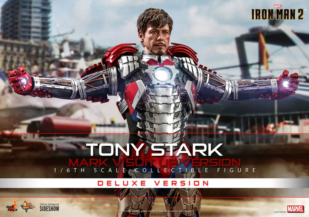 Tony Stark (Mark V Suit Up Version) Deluxe Sixth Scale Figure By Hot Toys Movie Masterpiece Series – Iron Man 2 20 Tony Stark (Mark V Suit Up Version) Deluxe Sixth Scale Figure By Hot Toys Movie Masterpiece Series – Iron Man 2