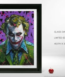 Hot Pop Cultures Store Art Work Murals & Prints Why So Serious? XL Deluxe Diamond Dust Fine Art Print By Acclaimed Artist Olivia De Berardinis. Art Print By Ozone Productions