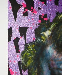 Hot Pop Cultures Store Art Work Murals & Prints Why So Serious? XL Deluxe Diamond Dust Fine Art Print By Acclaimed Artist Olivia De Berardinis. Art Print By Ozone Productions