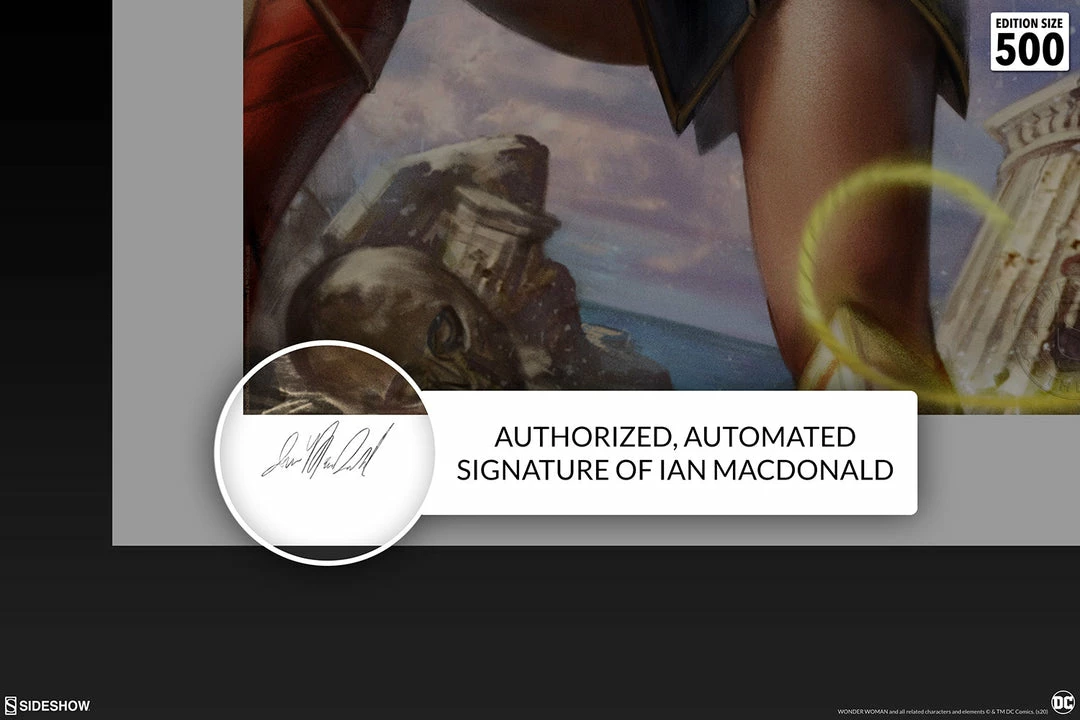 Wonder Woman #755 Fine Art Print By Artist Ian MacDonald. Art Print By Sideshow Collectibles 3 Wonder Woman #755 Fine Art Print By Artist Ian MacDonald. Art Print By Sideshow Collectibles